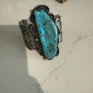 Turquoise and Silver Cuff Bracelet